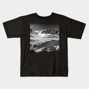 Stickle Tarn and Pavey Ark - BW Kids T-Shirt